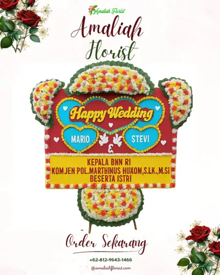 Papan Bunga Pernikahan Peken
